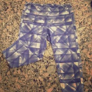 Purple geometric Athleta Capris